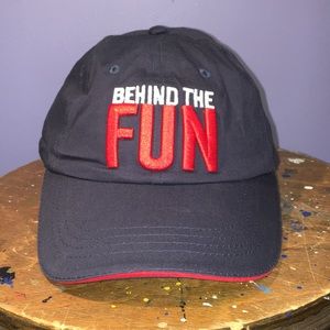 Behind the FUN Carnival Cruise Honorary Team Member hat full 6 panel Velcro cap